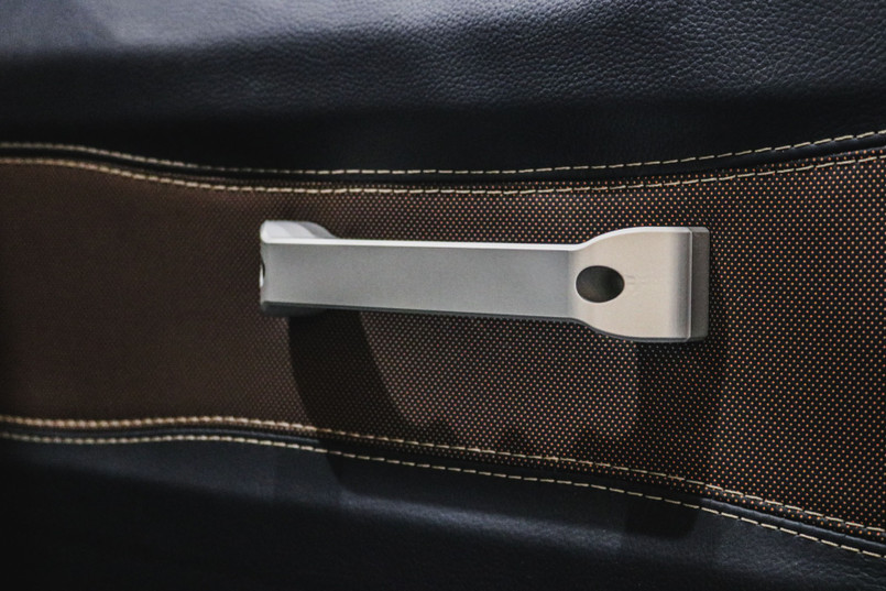 EXT014-128 - CNC Billet Aluminium Defender Interior Door Handles - Silver - Pair - by Exmoor Trim Image 4
