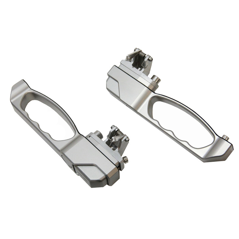 EXT014-31 - Defender Aluminium Door Handles - Comes as a Pair in Silver Billet Aluminium - Can Be Fitted to Either Front or Rear - by Exmoor Trim Image 3
