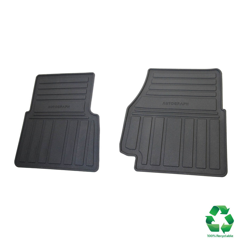 EXT017-34 - Front Mats - Rubber - Defender Puma 2007 onwards - by Exmoor Trim Image 3