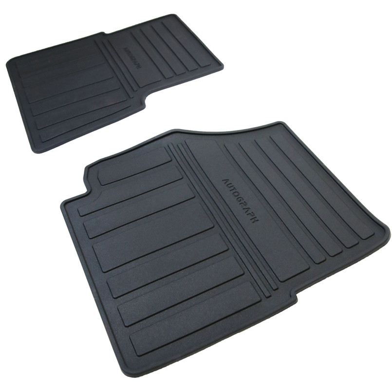 EXT017-34 - Front Mats - Rubber - Defender Puma 2007 onwards - by Exmoor Trim Image 4