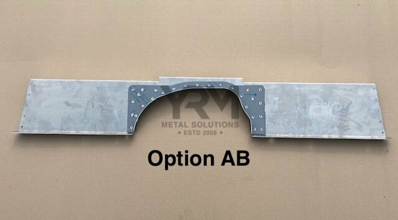YRM244AB - Seat Box Front Panel for Land Rover Defender - By YRM Metal - Complete with Adaptor Panel for Defender R380 and LT85 Gearbox Image 1