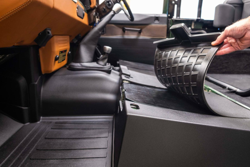 EXT009-29 - Exmoor Trim Moulded Barrier Mat for Land Rover Defender - In Black for R380 Gearbox - Fits 1994-2006 - CURRENTLY IN STOCK Image 2