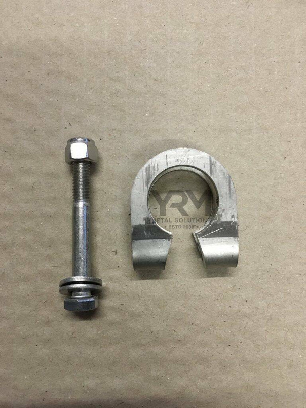 YRM245 - Stainless Steel Track Rod End Clamp and Fittings - For Series, Defender, Discovery 1 and Range Rover Classic - Manufactured by YRM Metal Image 1