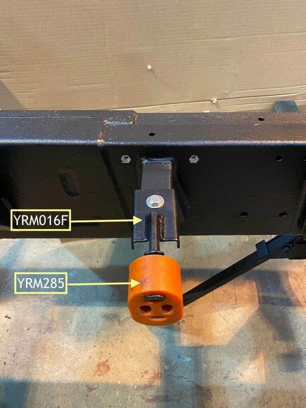 YRM016F - Heavy Duty Galvanised Exhaust Bracket for Land Rover Defender - Puma 2007-2016 Left Hand Side Chassis - By YRM Metal Image 3