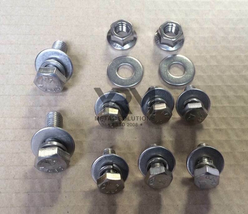 YRM1038 - Stainless Steel Fuel Tank Cradle Fitting Kit for Land Rover Defender 110 & 130 - From 1998 to 2016 - By YRM Metal Image 1