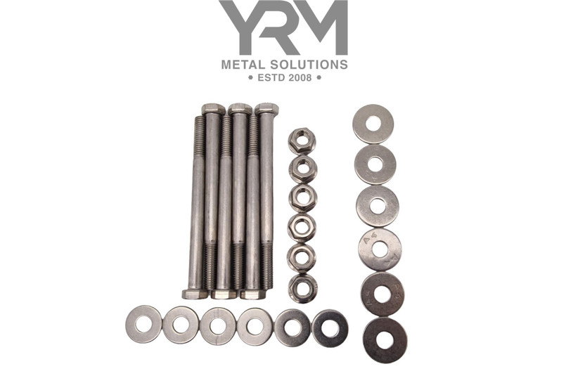 YRM1110 - Stainless Steel LT77 Gearbox Crossmember to Chassis Mounting Fitting Kit for Land Rover Defender, Discovery 1 & Range Rover Classic - 200TDi ONLY - By YRM Metal Image 1