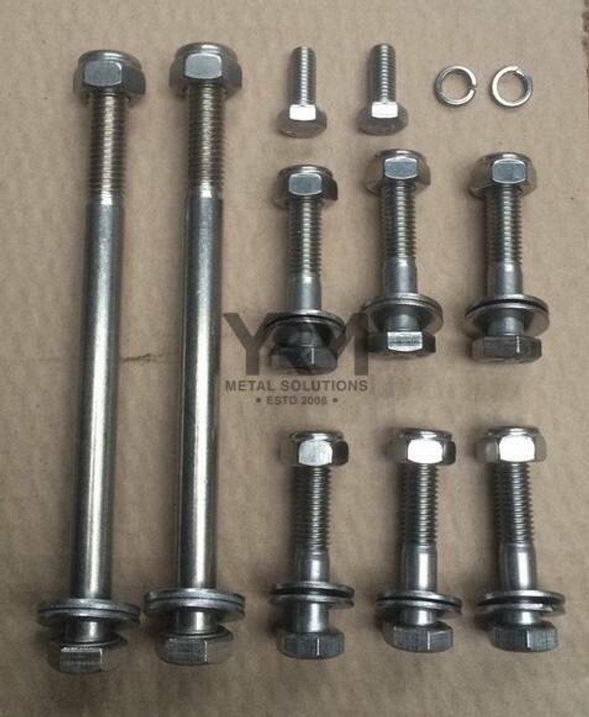 YRM1030A - Stainless Steel A Frame Fixing Kit for Land Rover Defender (1984-2009), Discovery 1 and Range Rover Classic - By YRM Metal Image 1