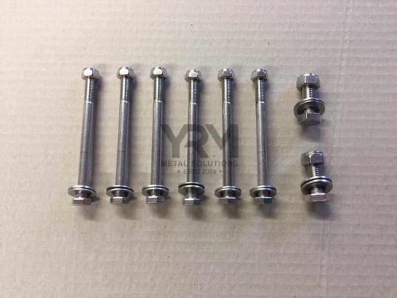 YRM1035A - Stainless Steel Fixing Kit From Chassis to Gearbox Crossmember for Land Rover Defender 300TDI R380 - By YRM Metal Image 1