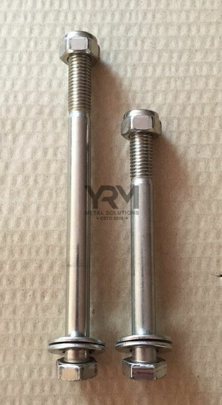 YRM1062B - Stainless Steel Steering Drop Down Bar to Chassis Fixing Kit - For Land Rover Defender from 2000 - By YRM Metal Image 1