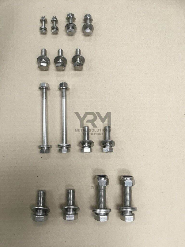 1094 - Stainless Steel Tow Bar Fixing Kit - For Land Rover Defender 110 (1998-2016) - By YRM Metal Image 1