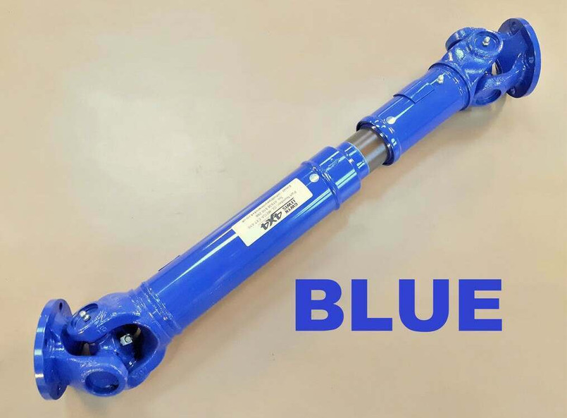 GL-MEGA-665-BLUE - Front Wide Angled 2020 Mega Propshaft for Land Rover Defender - Fits Puma 2007-2016 - By Gwyn Lewis - in Blue Image 1