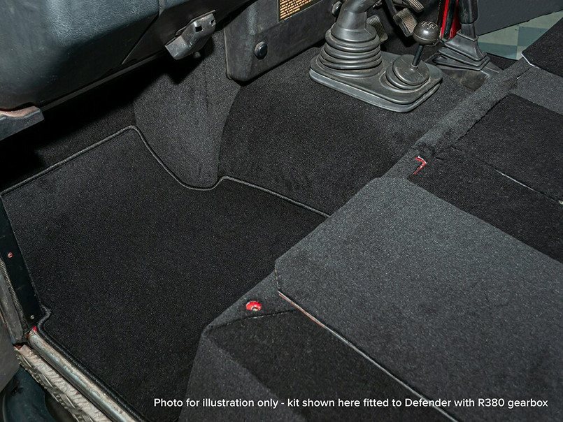 DA4910 - Front Carpet Set - LT77 Land Rover Defender 1983-1993 - For RHD Vehicles only Image 6