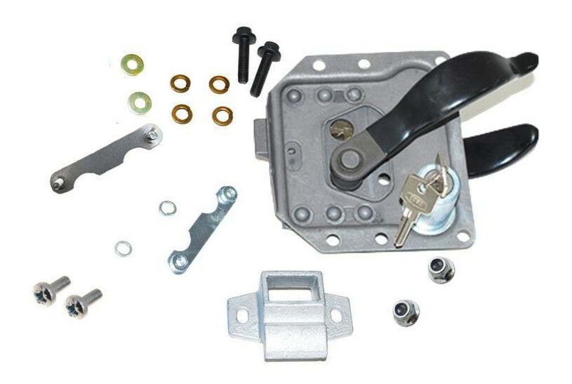 LRC9876 - Left Hand Door Lock, Striker and Fitting Kit for Land Rover Series 2A & 3 Image 1