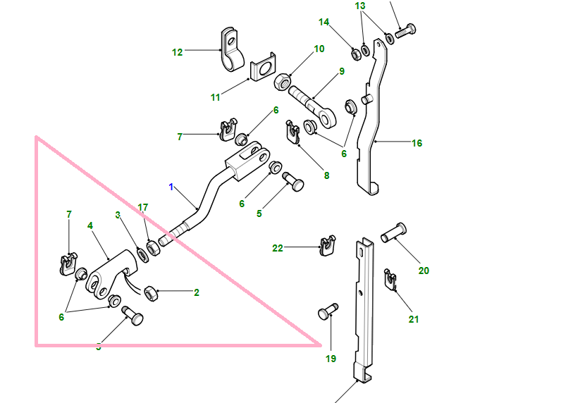 LRC9927 - Land Rover Defender LT230 Transfer Box Clevis Pin Kit for Diff Lock Connector Shaft - up to 2006 Image 2