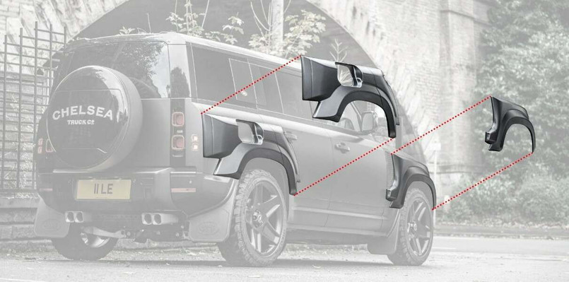 BCALD2CF-KIT - Wide Track Bodykit for 2020 Land Rover Defender 110 by Chelsea Truck Company Image 5