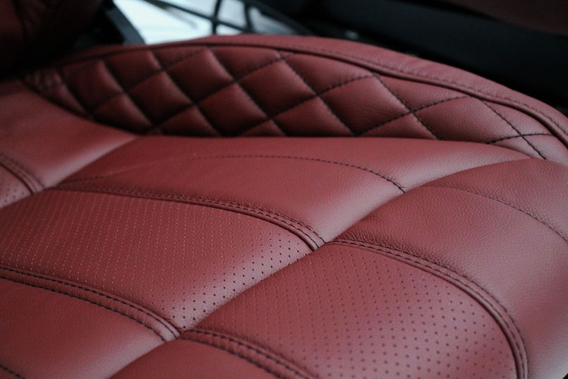 LRI1181 - Heated Recaro Leather Seats in Burgundy with Tip Up Bases for Land Rover Defender by Lucari Image 5