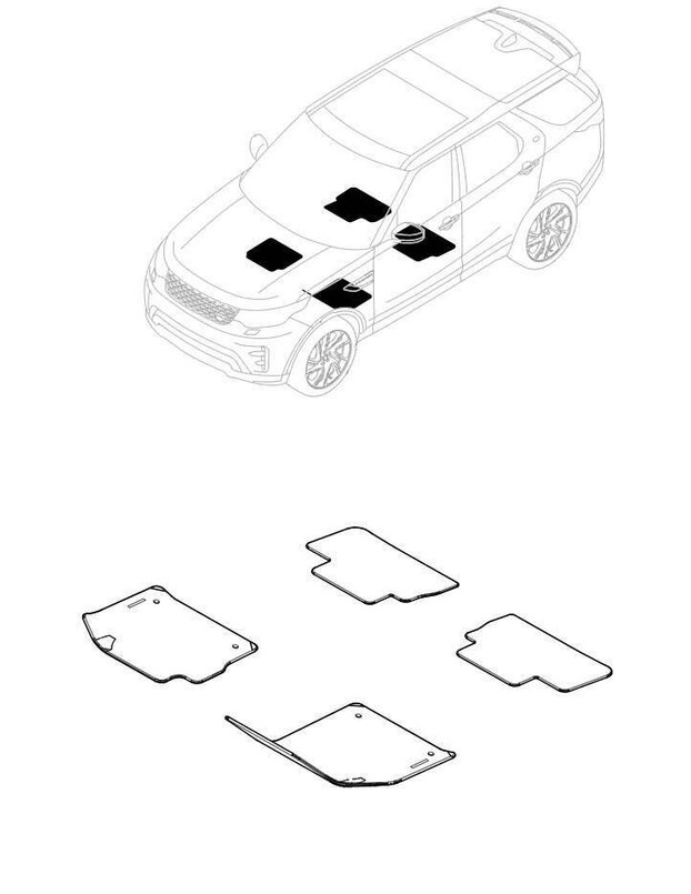 VPLRS0663 - Rubber mat set for Discovery 5 - chassis P2000001 onwards - Genuine Land Rover Image 1