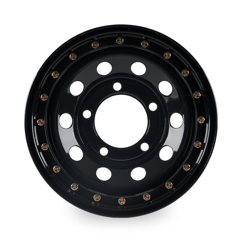 S16516532BLKIMMOD - 16" x 8" Tuff Torque Imitation Beadlock  -  Black -  5/165 ET -32 CB 125 (silver bolts)  Image 3