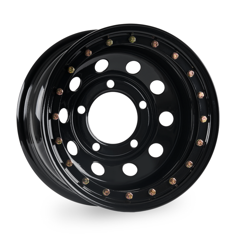 S16516532BLKIMMOD - 16" x 8" Tuff Torque Imitation Beadlock  -  Black -  5/165 ET -32 CB 125 (silver bolts)  Image 4