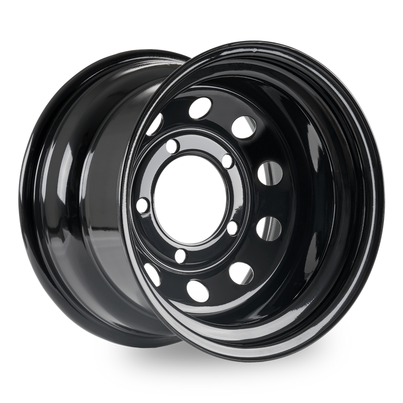 S16516532BLKMOD - Modular Steel Wheel 16" x 10" ET-32 Black - Defender, Range Rover Classic and Discovery Image 1