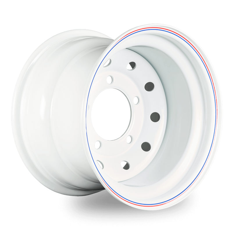 S15516532WHTMOD - Modular Steel Wheel 15" x 10" ET-32 White - Defender, Range Rover Classic and Discovery Image 1