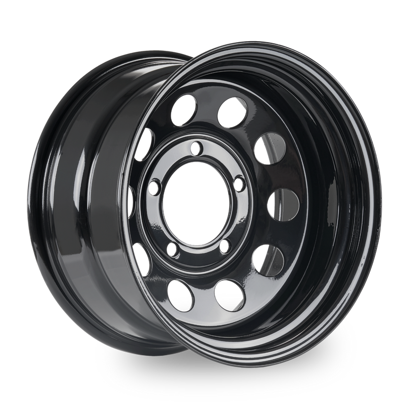 S175165-25TGBLMO - Modular Steel Wheel 17" x 9" ET-25 Black - Defender, Range Rover Classic and Discovery Image 1