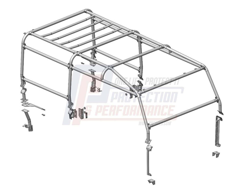 PPLR242 - 6 Point Full External Roll Cage for Land Rover Defender 110 Station Wagon 1983-2016  Image 1