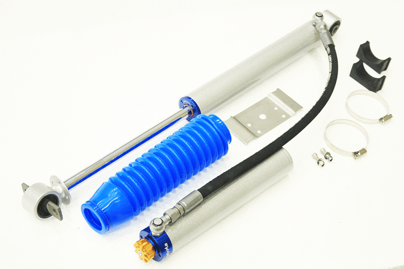 TF484 - Terrafirma Front Shock Absorber +5" Lift Remote Reservoir 8 Stage Adjustable - Land Rover Discovery 2 Image 1