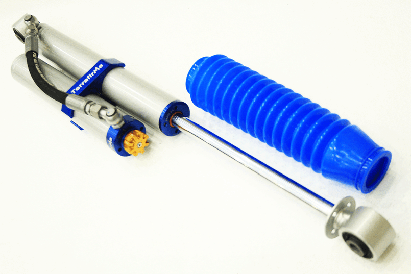 TF485LH - Terrafirma Rear Left Hand Shock Absorber +5" Lift Remote Reservoir 8 Stage Adjustable - Land Rover Discovery 2 Image 1
