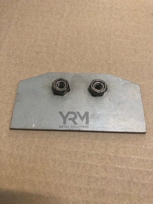 YRM327 - Front & 2nd Row Door Latch Stricker Nut Plate - Land Rover Defender by YRM Image 1