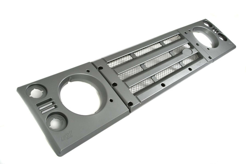 KBX3721 - Defender Grille and Headlamp Surrounds - KBX Facelift Kit - Corris Grey with Premium Stainless Mesh Image 1