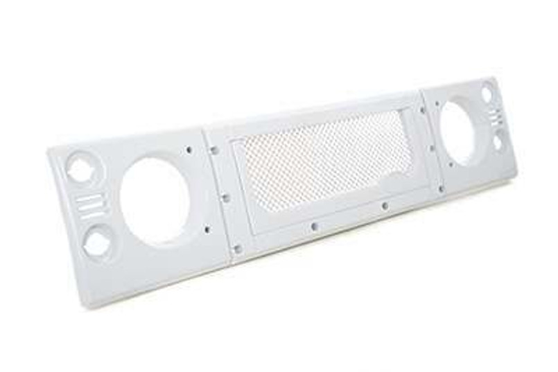 KBX5251S -  KBX Signature Grille and Headlamp Surrounds for Defender - KBX Facelift Kit - Fuji White with Premium Stainless Mesh Image 1