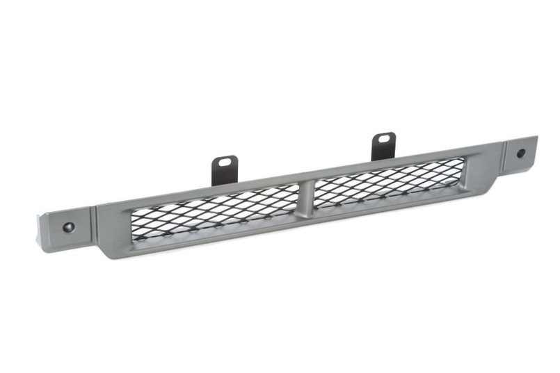 KBX6431 - KBX Lower Splitter Grille for Land Rover Defender with Air Conditioning - Brunel Silver Grey with Premium Black Mesh Image 1