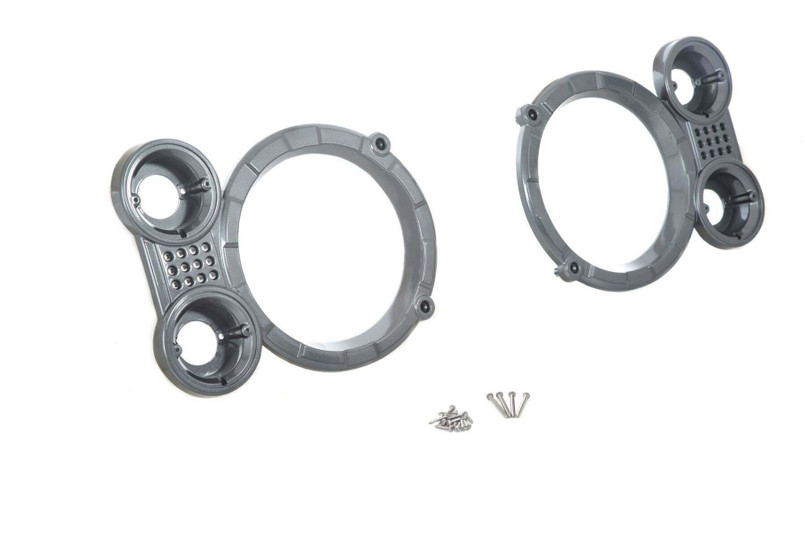 KBX9702 - Pair of Front KBX Bezels for NAS Land Rover Defender - Corris Grey Image 1