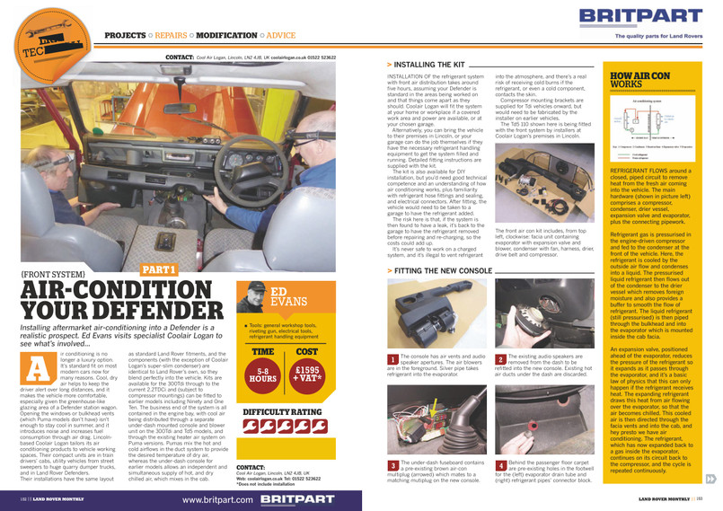 LRC10091 - Air Conditioning System - Land Rover Defender - 200TDi Full Air Con Kit - RIGHT HAND DRIVE Image 2