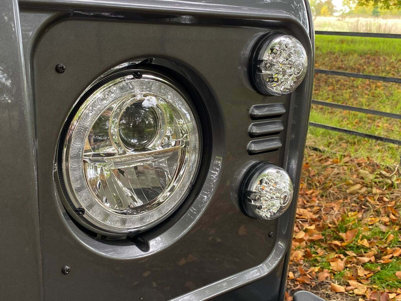 S7196LED - Pair of Chrome LED Headlamps with DRL/Indicator by Wipac - UK / Right Hand Drive - Land Rover Defender Image 2