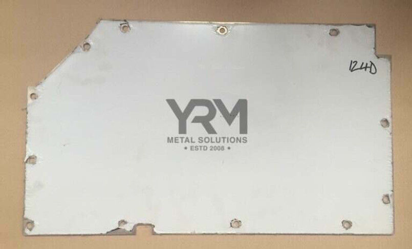 YRM124D - 3mm Aluminium Mill Finish Plate Footwell Floor Panel LT77 Gearbox - Fits Land Rover Defender - Right Hand - By YRM Metal Image 1