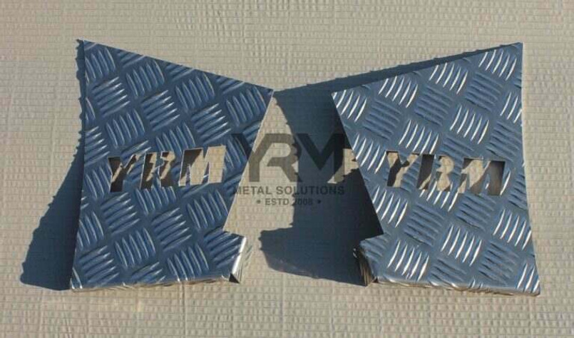 YRM127B - Rear Wing Protection with YRM cut out Per - Comes as a Pair - Fits Land Rover Defender 90- Comes as a Pair - By YRM Metal Image 1