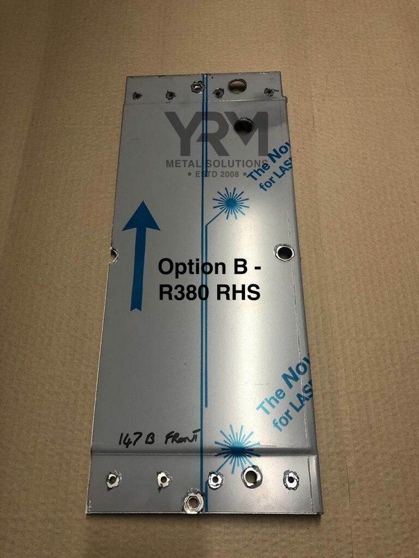 YRM147B - Right Hand Middle Seat Box Repair - Panel - Fits Land Rover Defender R380 Gearbox/LT85 - Right Hand - By YRM Metal Image 1