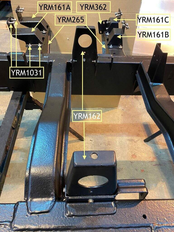 YRM161C - Heavy Duty Galvanised Body Mounting - Fits Land Rover Defender 110 & 130 Inner - By YRM Metal Image 3