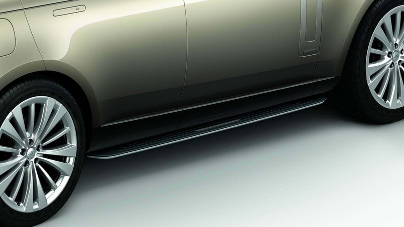 LRC10138 - Bright (Silver) Side Steps for 2022 L460 Range Rover - Genuine Land Rover Image 1