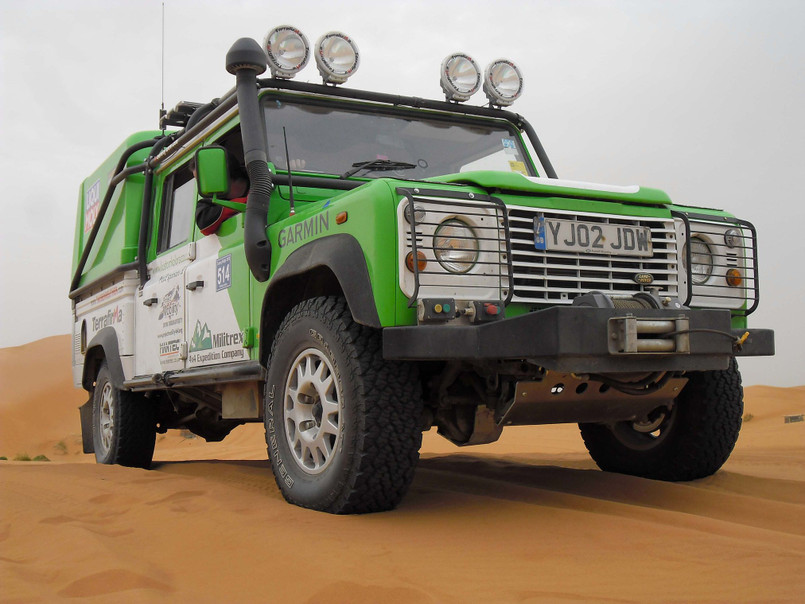 TF814 - Rock Sliders with Tree Bars - Land Rover Defender 130 - by Terrafirma Image 3