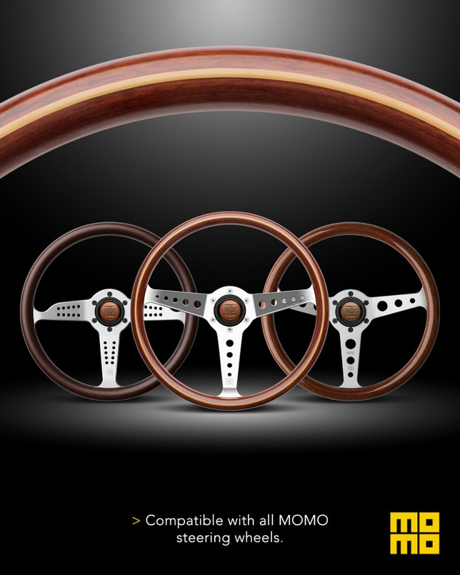 HOHER10LEABRR - MOMO Heritage Brown Cigar Leather Horn Push Button Image 3