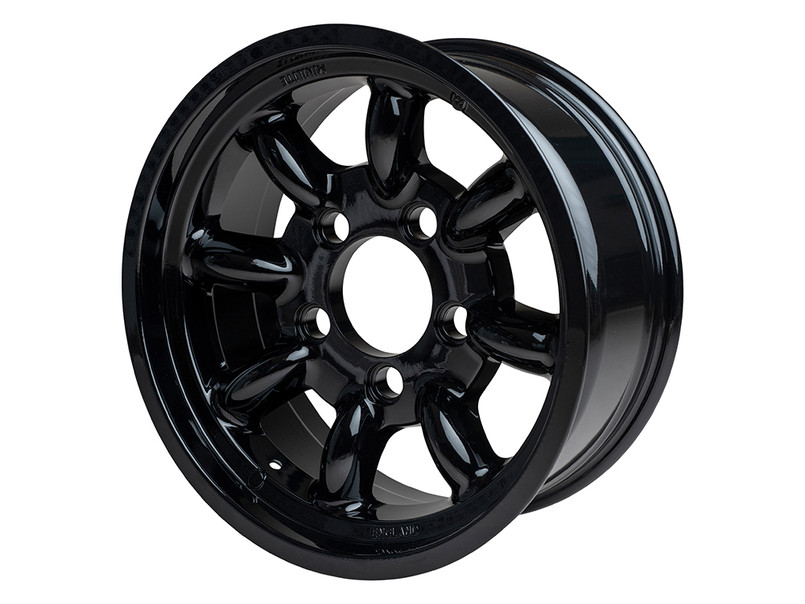 DA3786 - Minilite Alloy Wheel - 8x18" - Black - Iconic Genuine Minilite Wheels now available for Land Rovers Image 1