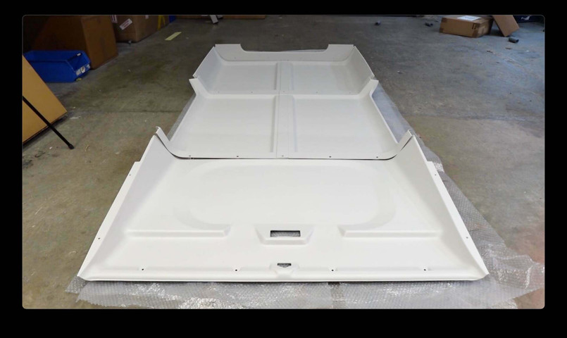 DA3694 - Headlining Kit for Land Rover Defender 90 - CSW (Image shows 110) - In Ripple Grey - Manufactured from Plastic to Avoid the Saggy Headliner!! Image 3