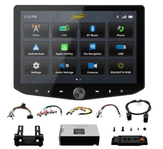 DA3868 | IX210E-LR1 - Stinger Horizon 10 Double DIN Radio, GPS, Bluetooth, OBD, USB and Android Audio Unit - Land Rover Defender Puma TDCi - Fits 2012-2016 (Can be fitted to 2007-2011 Models) - NOT AVAILABLE FOR PURCHASE IN AUSTRALIA Image 4