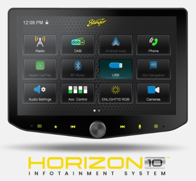 DA3868 | IX210E-LR1 - Stinger Horizon 10 Double DIN Radio, GPS, Bluetooth, OBD, USB and Android Audio Unit - Land Rover Defender Puma TDCi - Fits 2012-2016 (Can be fitted to 2007-2011 Models) - NOT AVAILABLE FOR PURCHASE IN AUSTRALIA Image 2