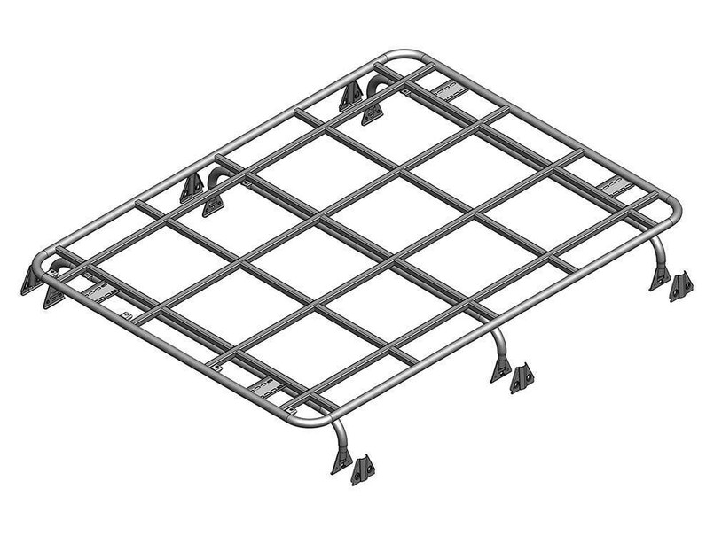 DA3814 - Safety Devices Explorer Roof Rack - Gutter Mount - No Luggage Rail - 2.0m x 1.4m - Land Rover Defender 90 and 110 Image 1