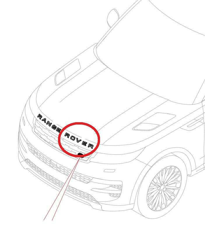 LR184905 - Front Name Plate - spells "ROVER" - Forged Carbon - Genuine Land Rover Product Image 1
