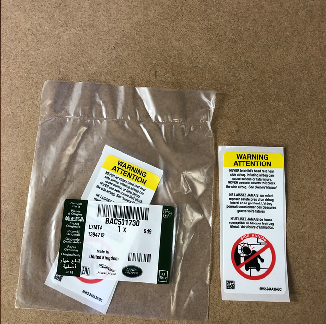 BAC501730 - LABEL - WARNING - AIR SPRING Image 1